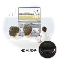 HDMI�ݤlを��ってケーブル1��でデジタルのまま�B�M��・��声�H号をɴ�eできます