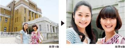 広々写る�Bキレイに��れる�C �q広��27.5mm��からの��学4��ズーム�r 